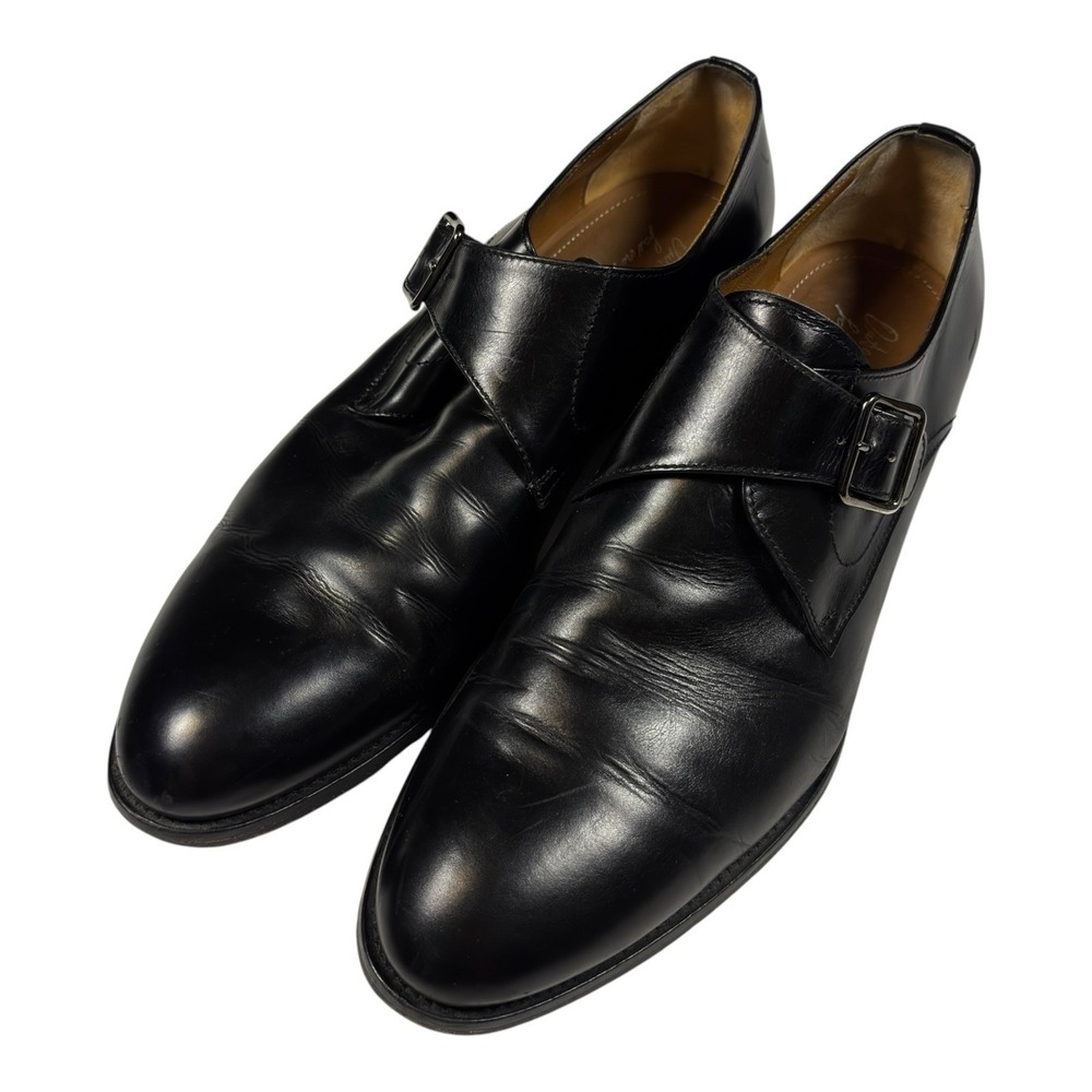 Antonio‎ Maurizi Men's Shoes Size 43.5 Black Leather Monk Strap